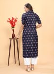 FANCY COTTON BLOCK PRINT WORK KURTI WITH PANT SET PARTY WEAR WHOLESALE PRICE ETHNIC GARMENT (2)