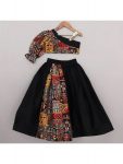 FANCY COTTON SILK PRINTED DESIGNER SLEEVE DESIGN KID’S TOP WITH SKIRT PARTY WEAR WHOLESALE PRICE ETHNIC GARMENT (3)