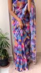 FANCY GEORGETTE DIGITAL PRINTED SAREE WITH STITCHED BLOUSE PARTY WEAR WHOLESALE PRICE ETHNIC GARMENT (5)