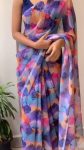 FANCY GEORGETTE DIGITAL PRINTED SAREE WITH STITCHED BLOUSE PARTY WEAR WHOLESALE PRICE ETHNIC GARMENT (5)