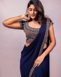 FANCY GEORGETTE EMBROIDEDY SEQUENCE WORK READY TO WEAR SAREE WITH STITCHED BLOUSE PARTY WEAR WHOLESALE PRICE ETHNIC GARMENT (5)