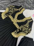 FANCY GEORGETTE EMBROIDERY SEQUENCE WORK GOWN BOTTOM WITH DUPATTA FESTIVAL WEAR WHOLESALE PRICE ETHNIC GARMENT (3)