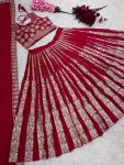 FANCY GEORGETTE EMBROIDERY SEQUENCE WORK LEHENGA CHOLI WITH DUPATTA PARTY WEAR WHOLESALE PRICE ETHNIC GARMENT (3)