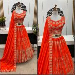 FANCY GEORGETTE EMBROIDERY SEQUENCE WORK LEHENGA CHOLI WITH DUPATTA PARTY WEAR WHOLESALE PRICE ETHNIC GARMENT (4)