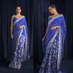 FANCY GEORGETTE EMBROIDERY SEQUENCE WORK SAREE WITH UNSTITCHED BLOUSE PARTY WEAR WHOLESALE PRICE ETHNIC GARMENT (3)