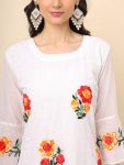 FANCY GEORGETTE LUCKNOWI CHICKENKARI WORK ONLY KURTI OFFICE WEAR WHOLESALE PRICE ETHNIC GARMENT 1 (2)