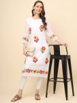 FANCY GEORGETTE LUCKNOWI CHICKENKARI WORK ONLY KURTI OFFICE WEAR WHOLESALE PRICE ETHNIC GARMENT 1 (2)