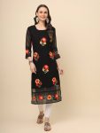 FANCY GEORGETTE LUCKNOWI CHICKENKARI WORK ONLY KURTI OFFICE WEAR WHOLESALE PRICE ETHNIC GARMENT (10)