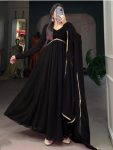 FANCY GEORGETTE PLAIN ALIA CUT GOWN WITH DUPATTA PARTY WEAR WHOLESALE PRICE ETHNIC GARMENT (3)