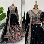 FANCY GEORGETTE SEQUENVR THREAD WORK LEHENGA CHOLI WITH DUPATTA PARTY WEAR WHOLESALE PRICE ETHNIC GARMENT (2)