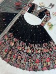 FANCY GEORGETTE SEQUENVR THREAD WORK LEHENGA CHOLI WITH DUPATTA PARTY WEAR WHOLESALE PRICE ETHNIC GARMENT (2)