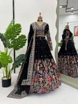 FANCY GEORGETTE SEQUENVR THREAD WORK LEHENGA CHOLI WITH DUPATTA PARTY WEAR WHOLESALE PRICE ETHNIC GARMENT (2)