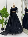 FANCY GEORGETTE THREAD SEQUENCE WORK LEHENGA CHOLI WITH DUPATTA PARTY WEAR WHOLESALE PRICE ETHNIC GARMENT (3)