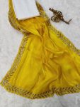 FANCY JIMMY CHOO SEQUENCE THREAD EMBROIDERY WORK SAREE WITH UNSTITCHED BLOUSE PARTY WEAR WHOLESALE PRICE ETHNIC GARMENT (4)