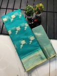 FANCY KOTA DORIA JACQUARD BUTTA PALLU WORK SAREE WITH UNSTITCHED BLOUSE FESTIVAL WEAR WHOLESALE PRICE ETHNIC GARMENT (5)