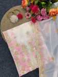 FANCY ORGANZA THREAD SEQUENCE WORK SALWAR KAMEEZ SUIT PARTY WEAR WHOLESALE PRICE ETHNIC GARMENT (5)