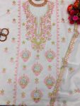 FANCY ORGANZA THREAD SEQUENCE WORK SALWAR KAMEEZ SUIT PARTY WEAR WHOLESALE PRICE ETHNIC GARMENT (5)