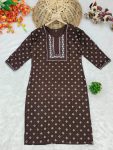 FANCY RAYON EMBROIDERY MIRROR WORK READY TO WEAR ONLY KURTI CASUAL WEAR WHOLESALE PRICE ETHNIC GARMENT (6)