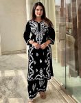 FANCY RAYON LAKHNAVI WORK KURTI PALAZZO SET CASUAL WEAR WHOLESALE PRICE ETHNIC GARMENT (8)