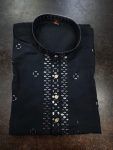 FANCY ROMAN SILK EMBROIDERY SEQUENCE WORK MENS KURTA PAJAMA FESTIVAL WEAR WHOLESALE PRICE ETHNIC GARMENT (10)