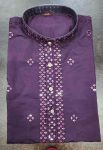 FANCY ROMAN SILK EMBROIDERY SEQUENCE WORK MENS KURTA PAJAMA FESTIVAL WEAR WHOLESALE PRICE ETHNIC GARMENT (19)