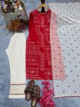 FANCY ROMAN SILK EMBROIDERY SEQUENCE WORK TOP BOTTOM WITH DUPATTA FESTIVAL WEAR WHOLESALE PRICE ETHNIC GARMENT (2)