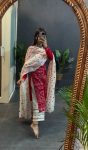 FANCY ROMAN SILK EMBROIDERY SEQUENCE WORK TOP BOTTOM WITH DUPATTA FESTIVAL WEAR WHOLESALE PRICE ETHNIC GARMENT (2)