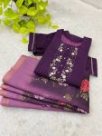 FANCY ROMAN SILK NECK HAND WORK KURTI PANT WITH DUPATTA PARTY WEAR WHOLESALE PRICE ETHNIC GARMENT 1) (3)