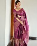 FANCY SOFT BANARASI SILK WEAVING WORK SAREE WITH UNSTITCHED BLOUSE PARTY WEAR WHOLESALE PRICE ETHNIC GARMENT (2)