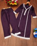 FANCY STAR GEORGETTE COTTON LACE BORDER WORK TOP PANT SET CASUAL WEAR WHOLESALE PRICE ETHNIC GARMENT (18)