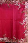 FANCY TABBY ORGANZA SILK EMBROIDERY LACE WORK SAREE WITH UNSTITCHED BLOUSE PARTY WEAR WHOLESALE PRICE ETHNIC GARMENT (2)