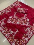 FANCY TABBY ORGANZA SILK EMBROIDERY LACE WORK SAREE WITH UNSTITCHED BLOUSE PARTY WEAR WHOLESALE PRICE ETHNIC GARMENT (2)