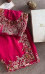FANCY TABBY ORGANZA SILK EMBROIDERY LACE WORK SAREE WITH UNSTITCHED BLOUSE PARTY WEAR WHOLESALE PRICE ETHNIC GARMENT (2)