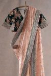 FANCY TWILL NET THREAD SEQUENCE WORK SAREE WITH UNSTITCHED BLOUSE PARTY WEAR WHOLESALE PRICE ETHNIC GARMENT (8)