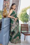 FASHIONABLE BANARASI SOFT SILK WEAVING ZARI WORK SAREE WITH UNSTITCHED BLOUSE PARTY WEAR WHOLESALE PRICE ETHNIC GARMENT (12)