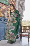 FASHIONABLE BANARASI SOFT SILK WEAVING ZARI WORK SAREE WITH UNSTITCHED BLOUSE PARTY WEAR WHOLESALE PRICE ETHNIC GARMENT (12)