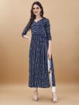 FASHIONABLE BANDHANI PRINTED NAYRA CUT KURTI WITH HANDMADE LATKAN FESTIVE WEAR WHOLESALE PRICE ETHNIC GARMENT (1)