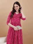 FASHIONABLE BANDHANI PRINTED NAYRA CUT KURTI WITH HANDMADE LATKAN FESTIVE WEAR WHOLESALE PRICE ETHNIC GARMENT (15)