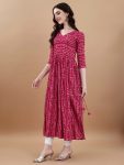 FASHIONABLE BANDHANI PRINTED NAYRA CUT KURTI WITH HANDMADE LATKAN FESTIVE WEAR WHOLESALE PRICE ETHNIC GARMENT (15)