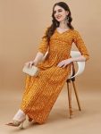 FASHIONABLE BANDHANI PRINTED NAYRA CUT KURTI WITH HANDMADE LATKAN FESTIVE WEAR WHOLESALE PRICE ETHNIC GARMENT (7)