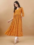 FASHIONABLE BANDHANI PRINTED NAYRA CUT KURTI WITH HANDMADE LATKAN FESTIVE WEAR WHOLESALE PRICE ETHNIC GARMENT (7)