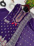 FASHIONABLE CHINON SILK EMBROIDREY SEQUENCE WORK TOP SHARARA WITH DUPATTA PARTY WEAR WHOLESALE PRICE ETHNIC GARMENT (4)