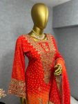 FASHIONABLE GEORGETTE EMBROIDERY SEQUENCE WORK TOP BOTTOM WITH DUPATTA PARTY WEAR WHOLESALE PRICE ETHNIC GARMENT (3)