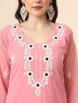 FASHIONABLE GEORGETTE EMBROIDERY WORK ONLY KURTI OFFICE WEAR WHOLESALE PRICE ETHNIC GARMENT 1 (2)