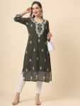 FASHIONABLE GEORGETTE EMBROIDERY WORK ONLY KURTI OFFICE WEAR WHOLESALE PRICE ETHNIC GARMENT (8)