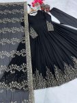 FASHIONABLE GEORGETTE EMRBOIEDRY SEQUENCE WORK GOWN BOTTOM WITH DUPATTA PARTY WEAR WHOLESALE PRICE ETHNIC GARMENT (11)