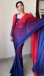 FASHIONABLE GEORGETTE MULTI COLOR DIGITAL PRINT WORK READY TO WEAR SAREE WITH UNSTITCHED BLOUSE PARTY WEAR WHOLESALE PRICE ETHNIC GARMENT (1)