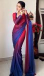 FASHIONABLE GEORGETTE MULTI COLOR DIGITAL PRINT WORK READY TO WEAR SAREE WITH UNSTITCHED BLOUSE PARTY WEAR WHOLESALE PRICE ETHNIC GARMENT (1)