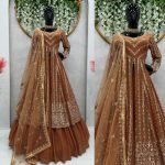 FASHIONABLE GEORGETTE THREAD SEQUENCE WORK TOP LEHENGA WITH DUPATTA PARTY WEAR WHOLESALE PRICE ETHNIC GARMENT (14)