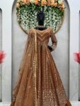 FASHIONABLE GEORGETTE THREAD SEQUENCE WORK TOP LEHENGA WITH DUPATTA PARTY WEAR WHOLESALE PRICE ETHNIC GARMENT (14)